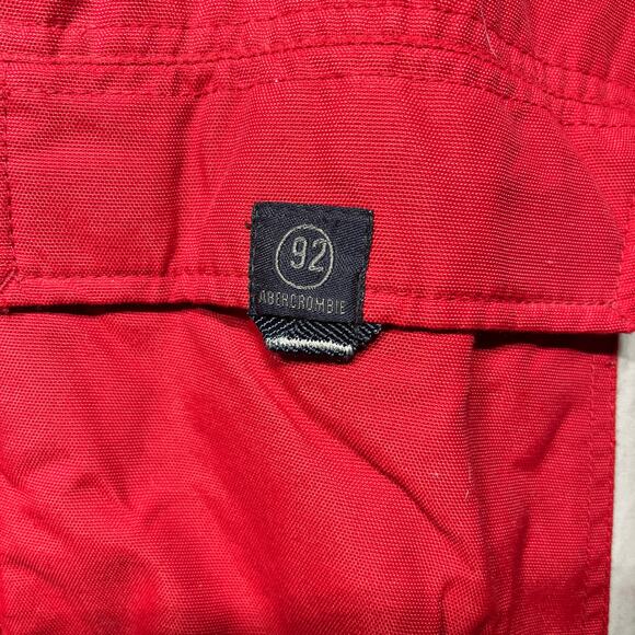 VTG Y2K Abercrombie & Fitch Red Gray Performance Waterproof Full Zip Winter L - Picture 3 of 14
